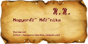 Mogyoró Mónika névjegykártya