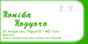 monika mogyoro business card